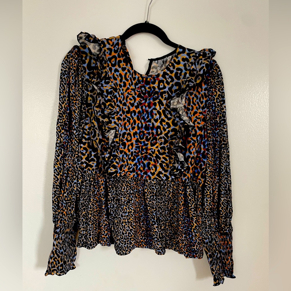 COPY - Anthropologie cheetah print blouse